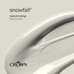 Crown Walls & Ceilings Silk Emulsion Paint Snowfall - 2.5L 17 Crown Walls & Ceilings Silk Emulsion Paint Snowfall - 2.5L -Laura Paint Shop 12843368 3054966165825830