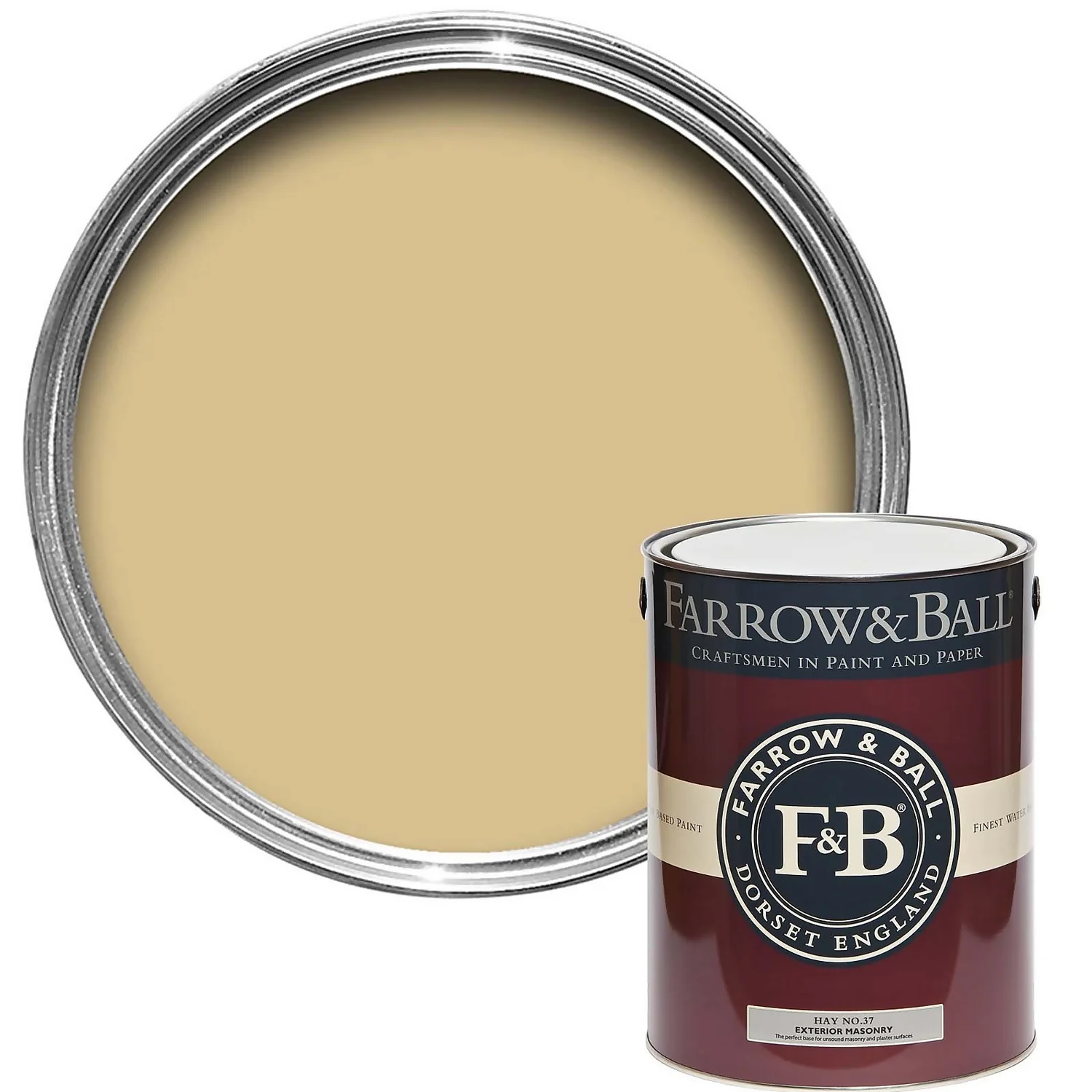 Farrow & Ball Exterior Masonry Hay - 5L 3 Farrow & Ball Exterior Masonry Hay - 5L