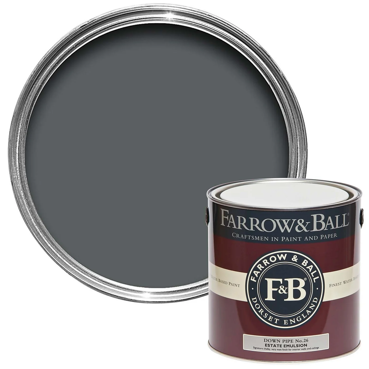 Farrow & Ball Estate Matt Emulsion Paint Down Pipe - 2.5L 3 Farrow & Ball Estate Matt Emulsion Paint Down Pipe - 2.5L