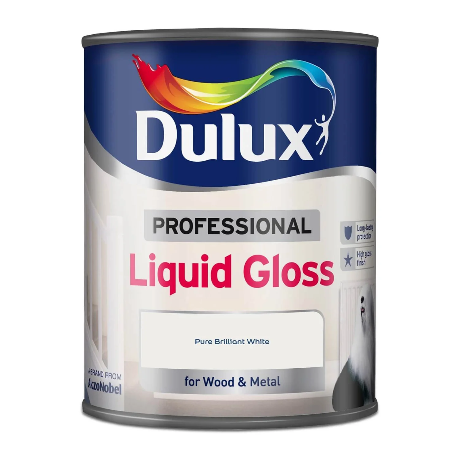 Dulux Liquid Gloss Paint Brilliant White - 750ml 6 Dulux Liquid Gloss Paint Brilliant White - 750ml - Image 4