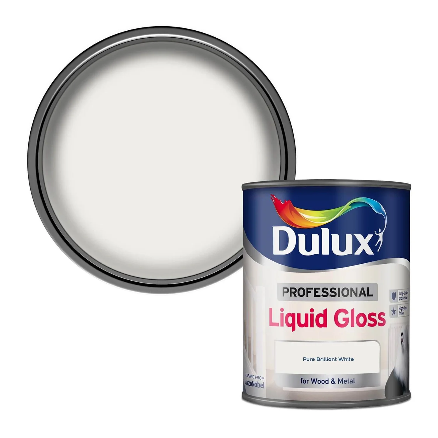 Dulux Liquid Gloss Paint Brilliant White - 750ml 3 Dulux Liquid Gloss Paint Brilliant White - 750ml