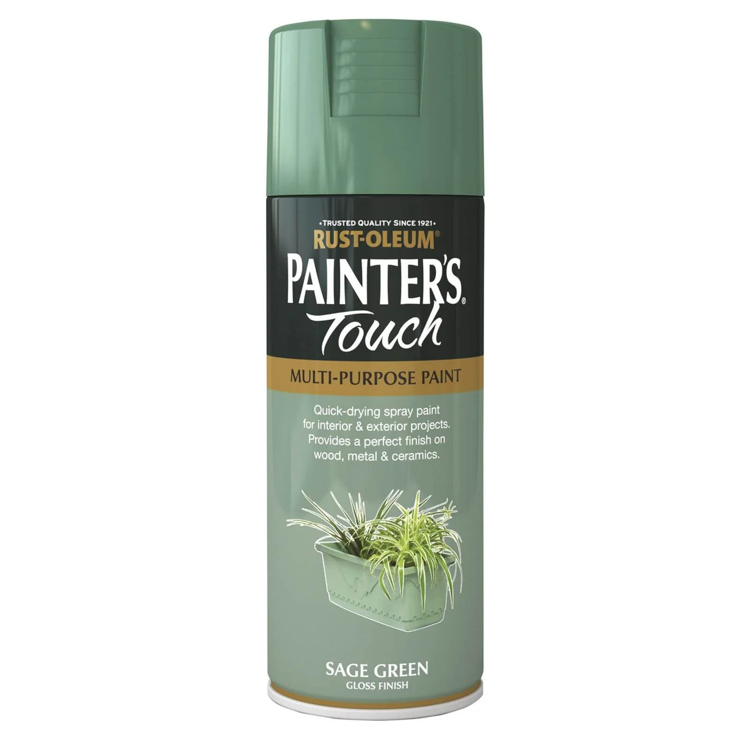 Rust-Oleum Gloss Spray Paint - Sage Green - 400ml 3 Rust-Oleum Gloss Spray Paint - Sage Green - 400ml