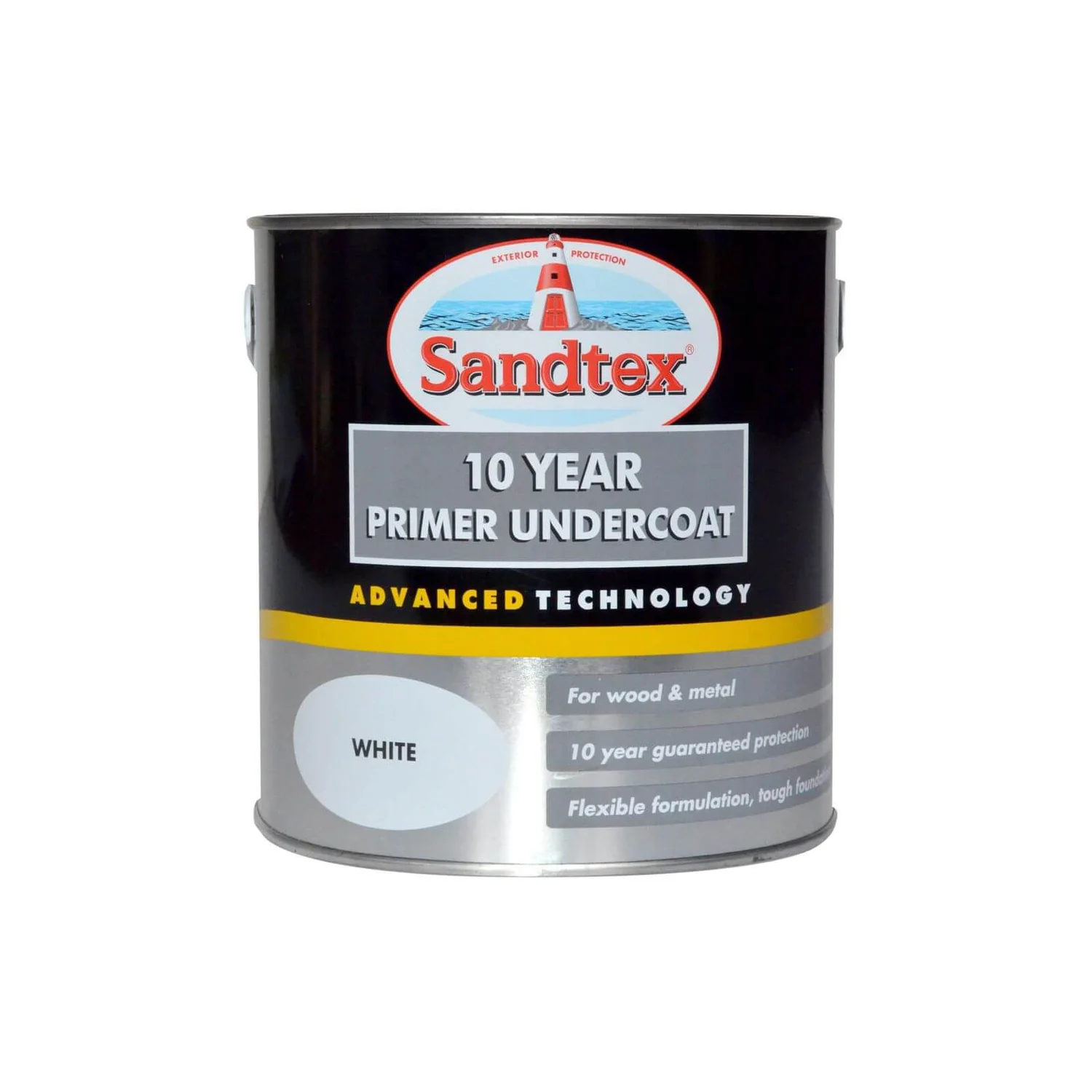 Sandtex Exterior 10 Year Primer Undercoat - Pure Brilliant White - 2.5L 4 Sandtex Exterior 10 Year Primer Undercoat - Pure Brilliant White - 2.5L - Image 2