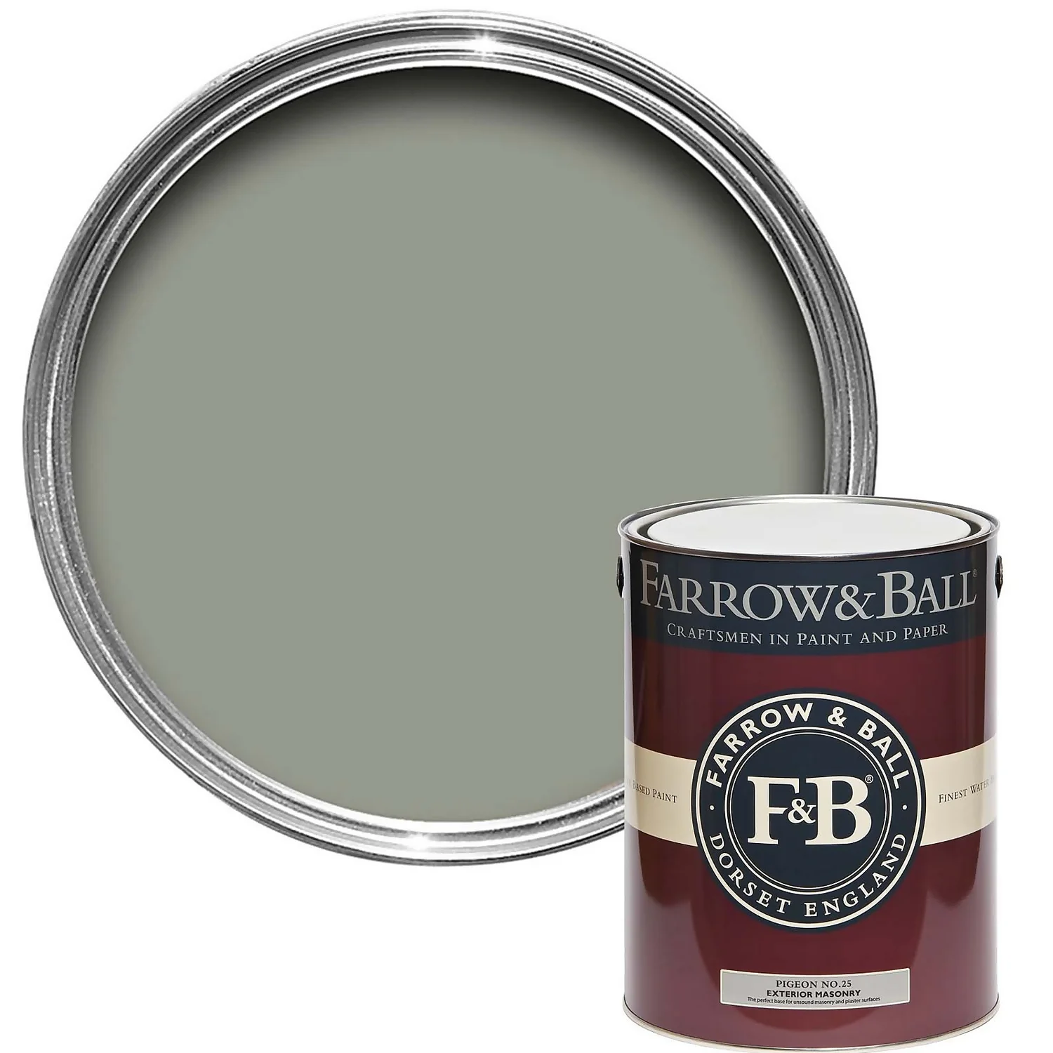 Farrow & Ball Exterior Masonry Paint Pigeon - 5L 3 Farrow & Ball Exterior Masonry Paint Pigeon - 5L