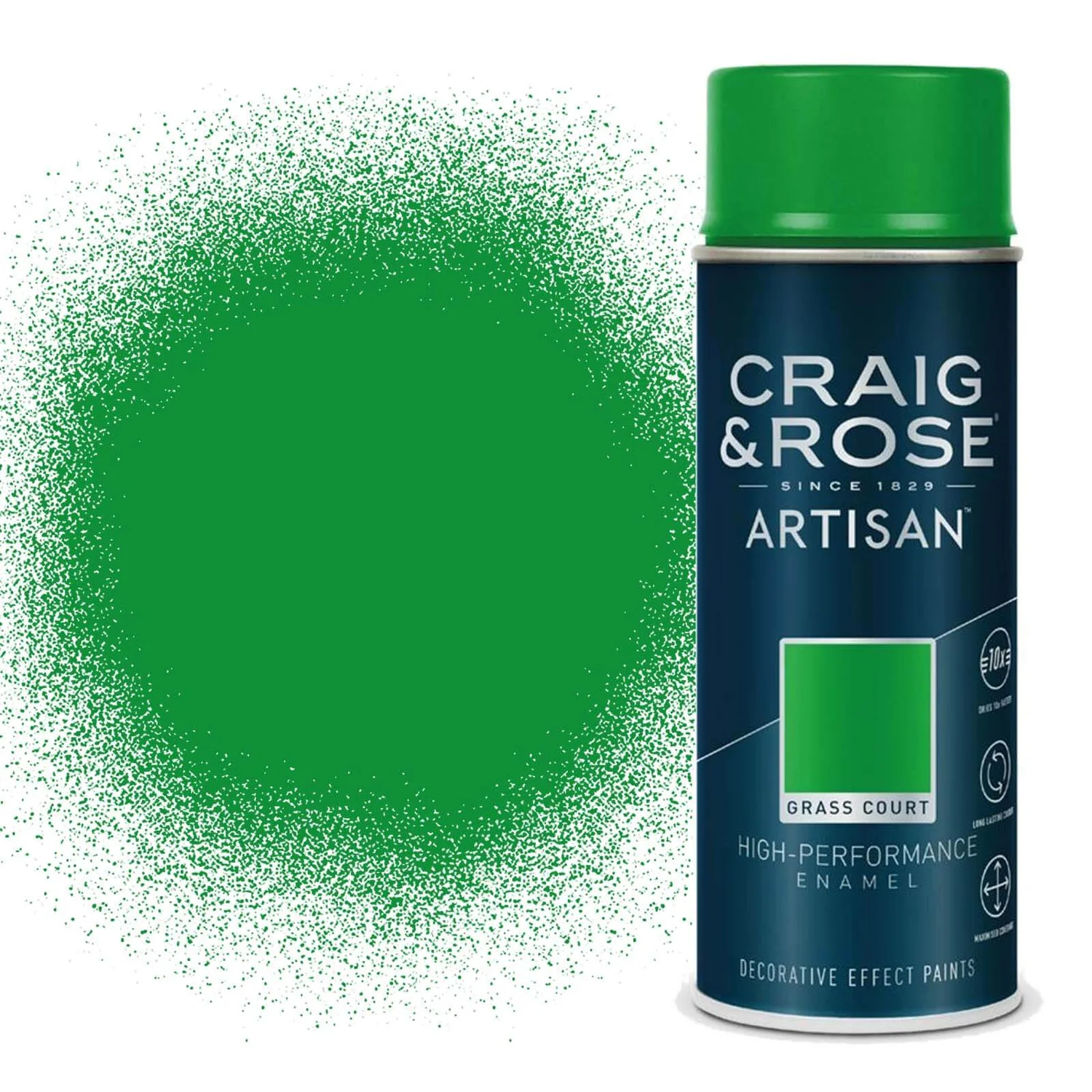 Craig & Rose Artisan Enamel Gloss Spray Paint - Grass Court - 400ml 3 Craig & Rose Artisan Enamel Gloss Spray Paint - Grass Court - 400ml