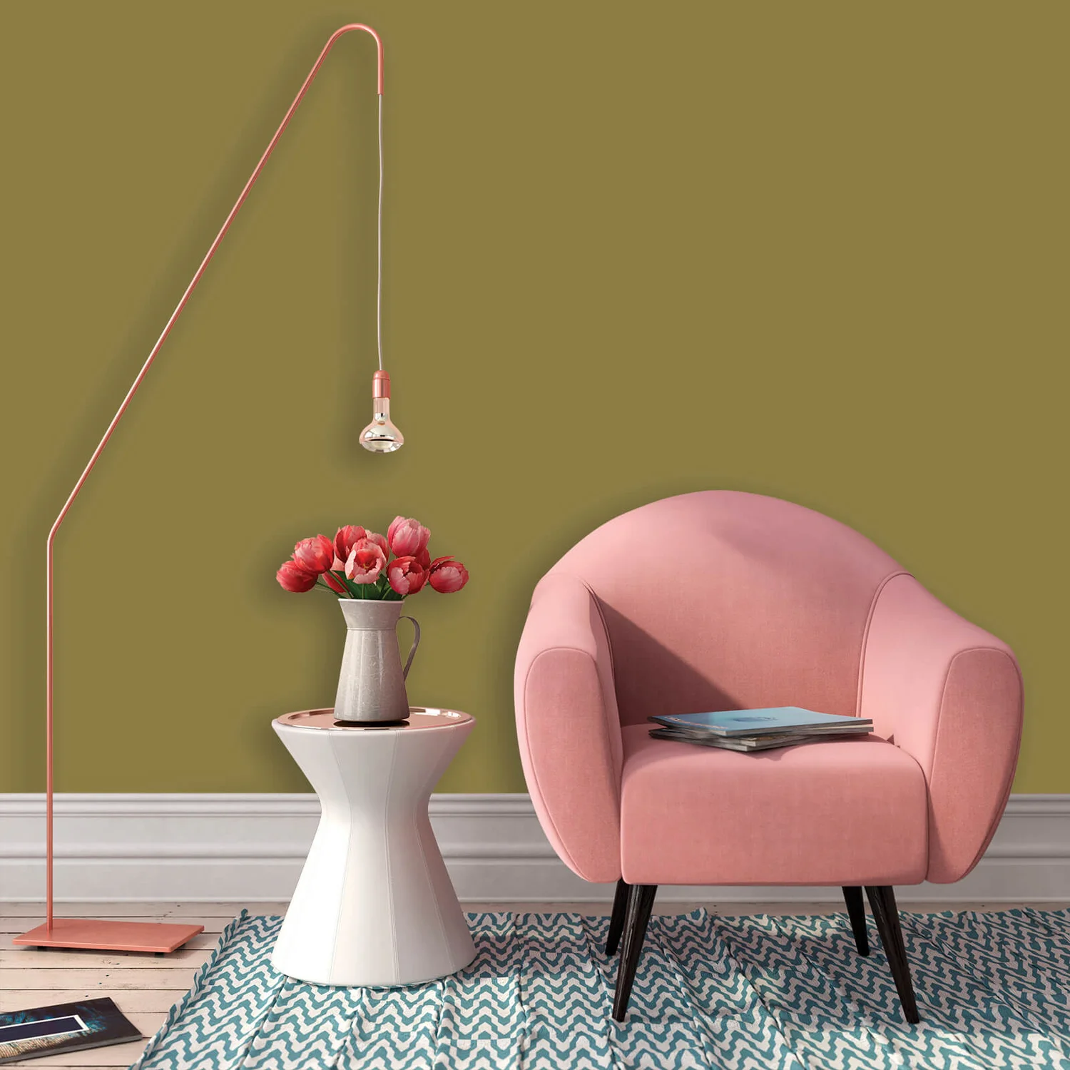 Homebase Matt Emulsion Paint Mossy Green - 2.5L 5 Homebase Matt Emulsion Paint Mossy Green - 2.5L - Image 3