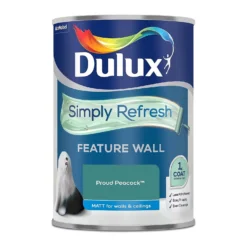 Dulux Simply Refresh Feature Wall One Coat Matt Emulsion Paint Proud Peacock - 1.25L 13 Dulux Simply Refresh Feature Wall One Coat Matt Emulsion Paint Proud Peacock - 1.25L -Laura Paint Shop 12881620 8564843870081581