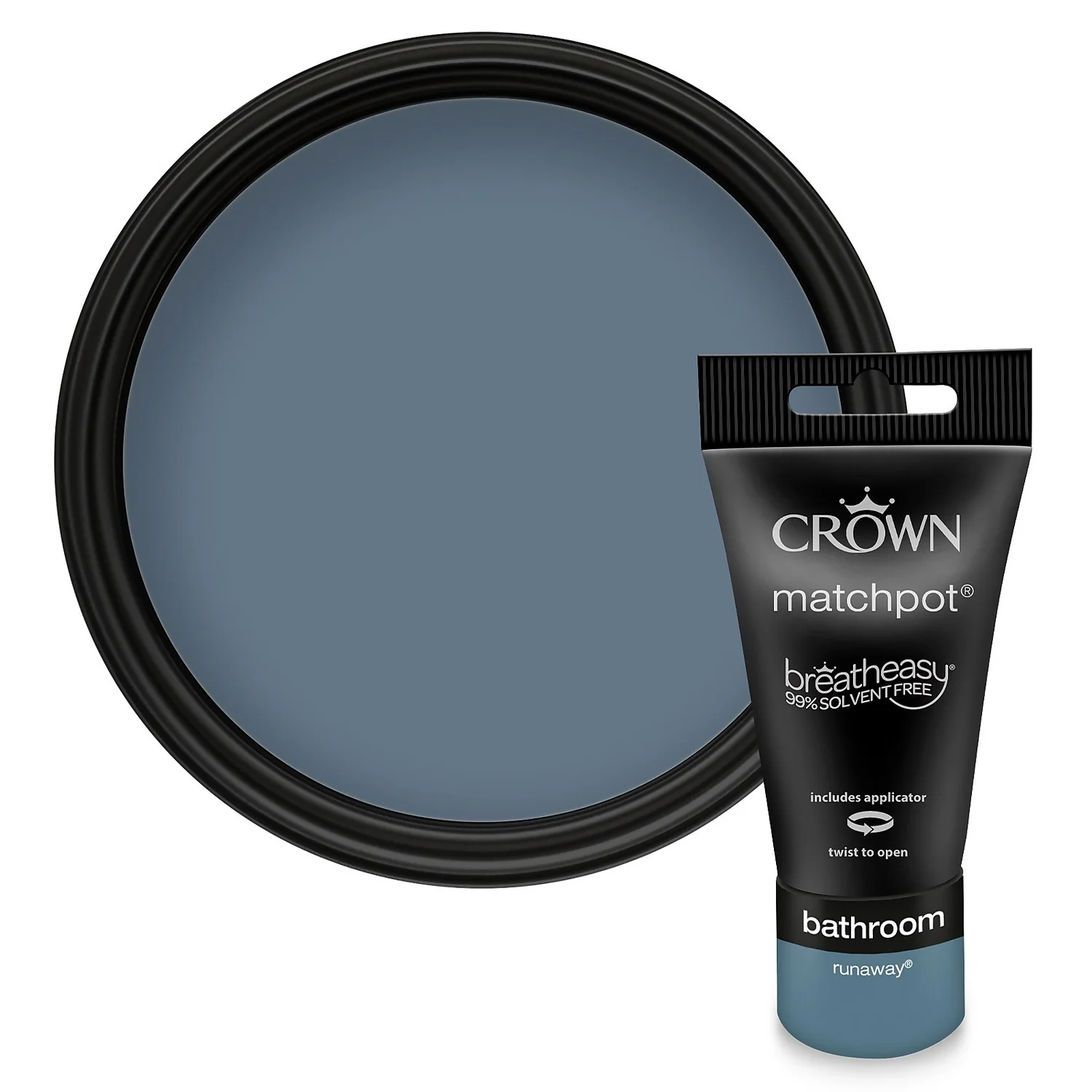 Crown Easyclean Bathroom Paint Runaway - 0.04L 3 Crown Easyclean Bathroom Paint Runaway - 0.04L