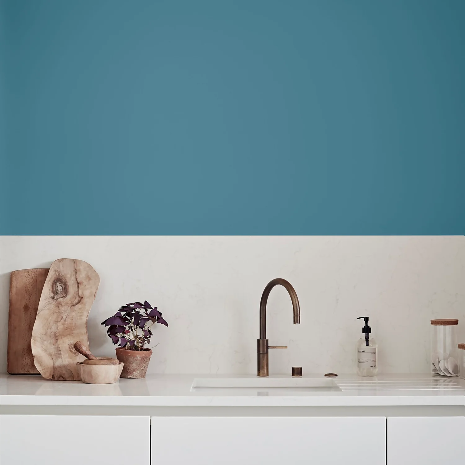 Crown Easyclean Kitchen Paint Teal - 0.04L 5 Crown Easyclean Kitchen Paint Teal - 0.04L - Image 3
