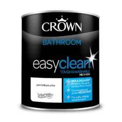 Crown Easyclean Bathroom Paint Brilliant White - 1L 15 Crown Easyclean Bathroom Paint Brilliant White - 1L -Laura Paint Shop 12886752 1684853415553041