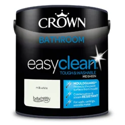 Crown Easyclean® Mouldguard+ Bathroom Mid Sheen Washable Multi Surface Paint Milk White® - 2.5L 15 Crown Easyclean® Mouldguard+ Bathroom Mid Sheen Washable Multi Surface Paint Milk White® - 2.5L -Laura Paint Shop 12886762 8224853415815874