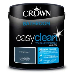 Crown Easyclean® Mouldguard+ Bathroom Mid Sheen Washable Multi Surface Paint Midnight Navy® - 2.5L 15 Crown Easyclean® Mouldguard+ Bathroom Mid Sheen Washable Multi Surface Paint Midnight Navy® - 2.5L -Laura Paint Shop 12886764 2094853415810933