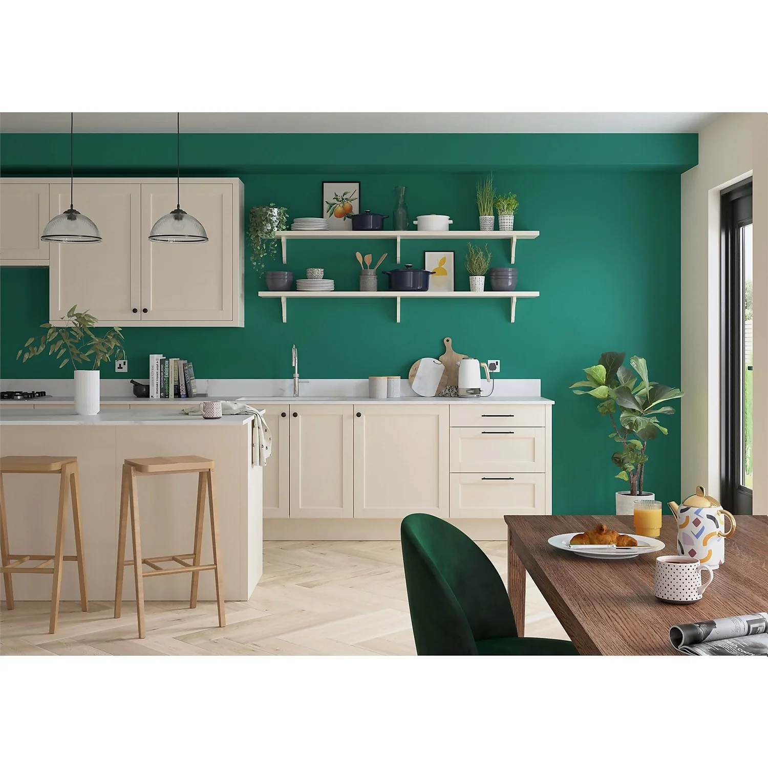 Dulux Simply Refresh Feature Wall One Coat Matt Emulsion Paint Emerald Glade - Tester 30ml 6 Dulux Simply Refresh Feature Wall One Coat Matt Emulsion Paint Emerald Glade - Tester 30ml - Image 4