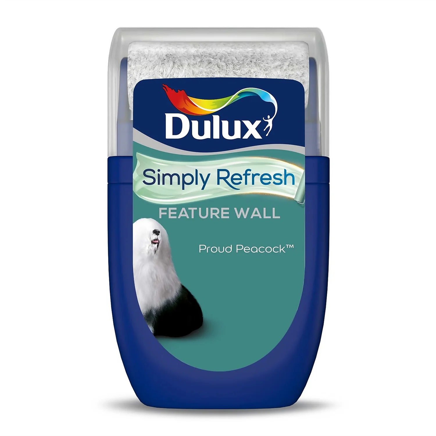 Dulux Simply Refresh Feature Wall One Coat Matt Emulsion Paint Proud Peacock - Tester 30ml 3 Dulux Simply Refresh Feature Wall One Coat Matt Emulsion Paint Proud Peacock - Tester 30ml