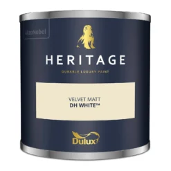 Dulux Heritage Matt Emulsion Paint DH White - Tester 125ml -Laura Paint Shop 12891204 9434843787055057
