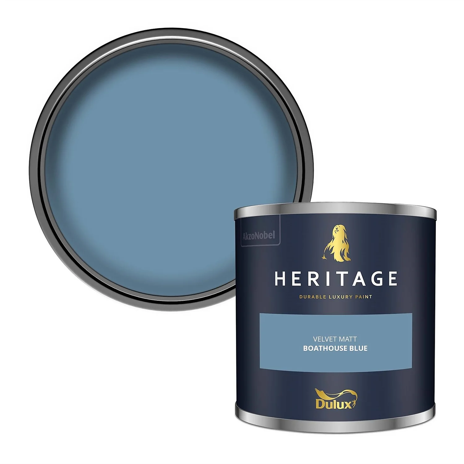 Dulux Heritage Matt Emulsion Paint Boathouse Blue - Tester 125ml 3 Dulux Heritage Matt Emulsion Paint Boathouse Blue - Tester 125ml