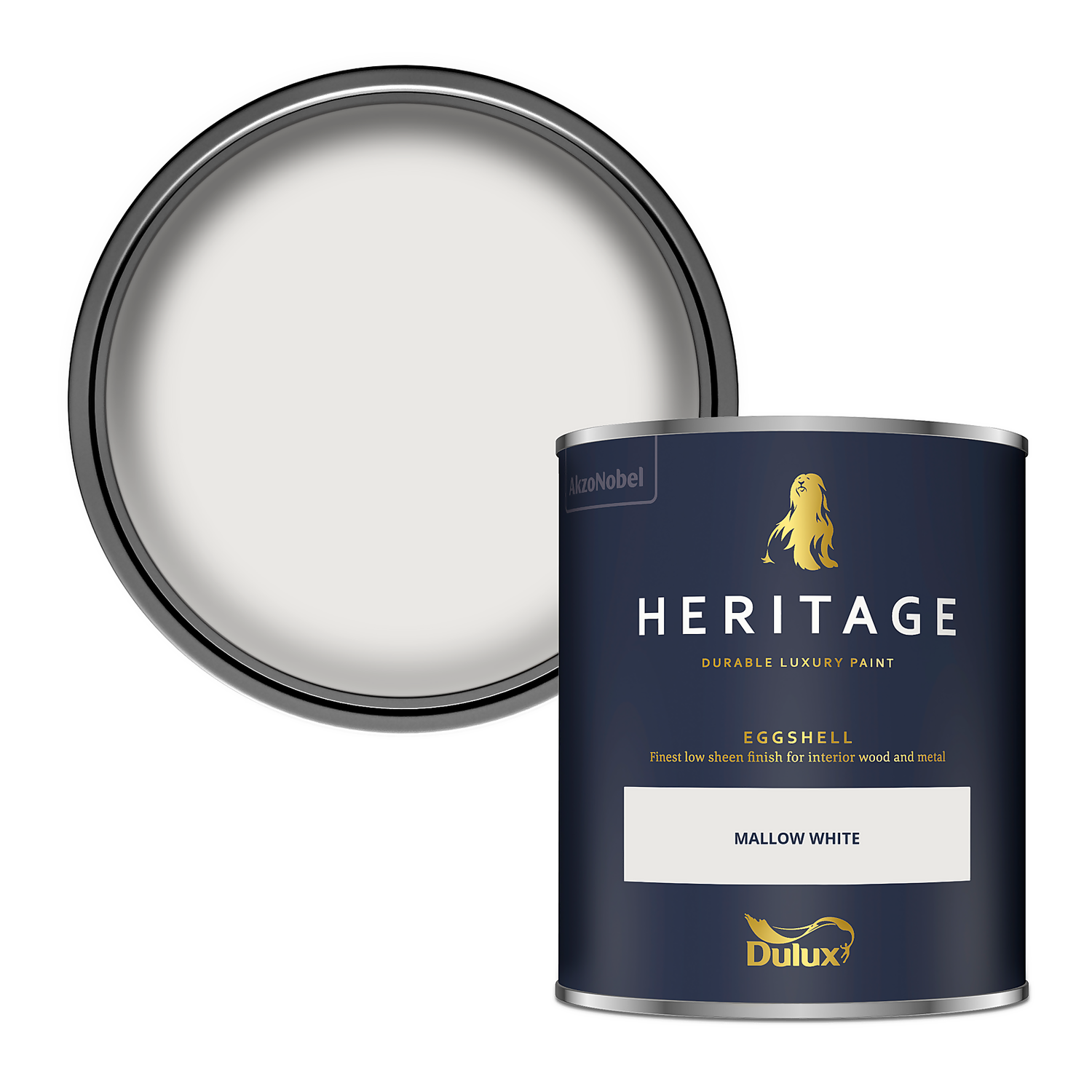 Dulux Heritage Eggshell Paint Mallow White - 750ml 3 Dulux Heritage Eggshell Paint Mallow White - 750ml