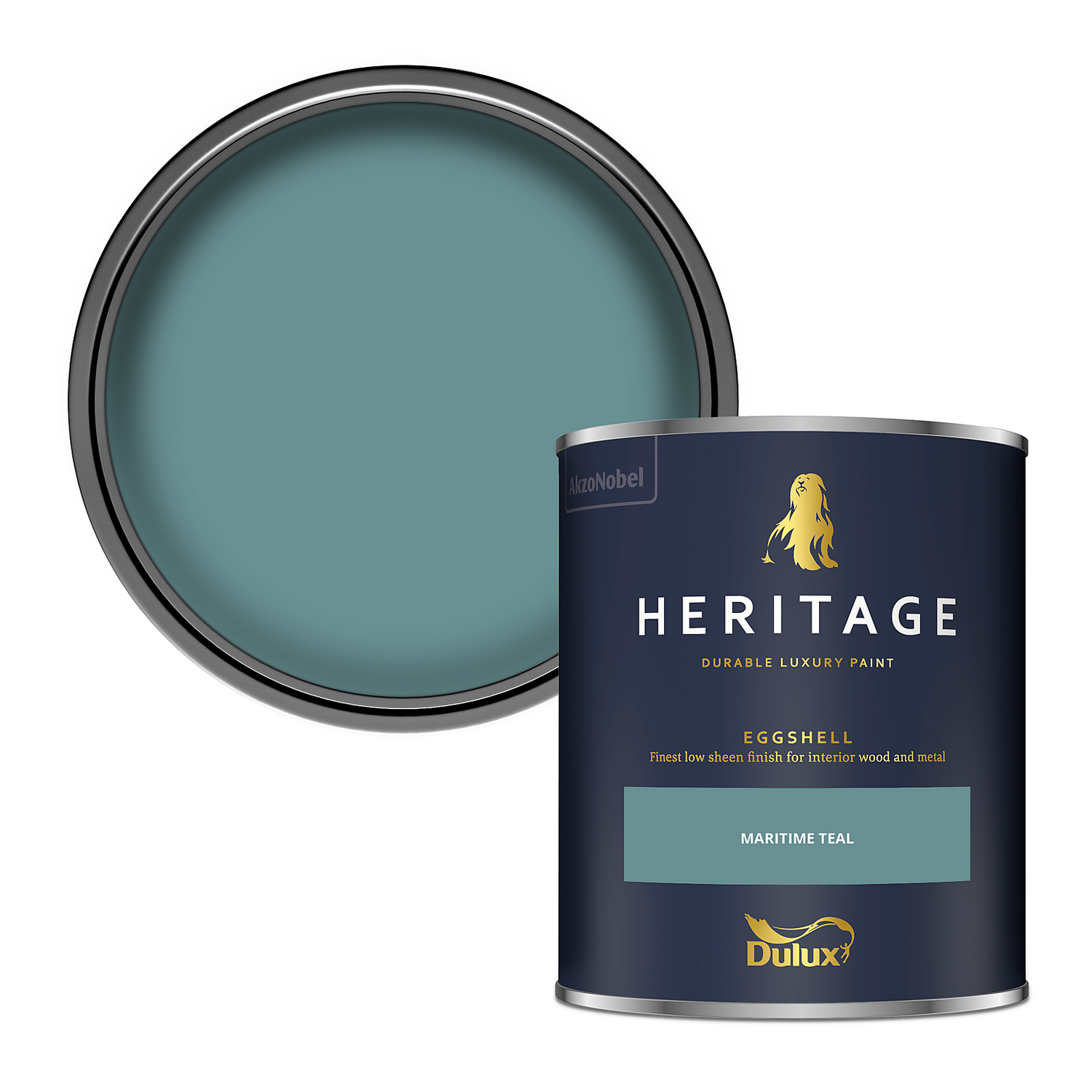 Dulux Heritage Eggshell Paint Maritime Teal - 750ml 3 Dulux Heritage Eggshell Paint Maritime Teal - 750ml