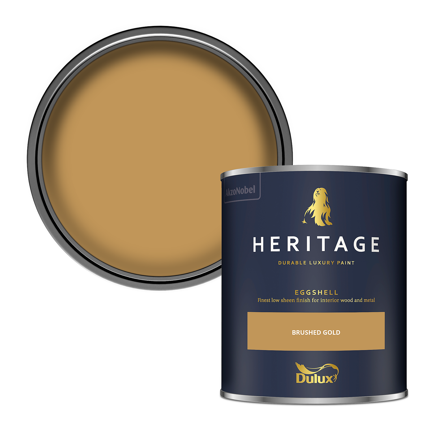 Dulux Heritage Eggshell Paint Brushed Gold - 750ml 3 Dulux Heritage Eggshell Paint Brushed Gold - 750ml