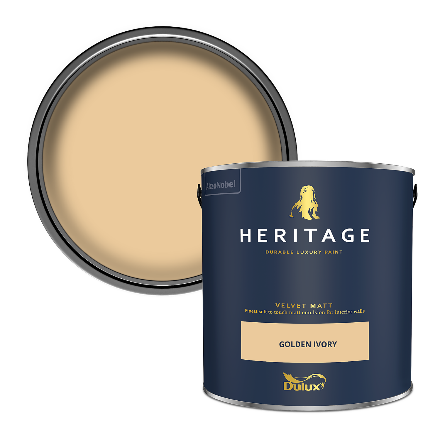 Dulux Heritage Matt Emulsion Paint Golden Ivory - 2.5L 3 Dulux Heritage Matt Emulsion Paint Golden Ivory - 2.5L
