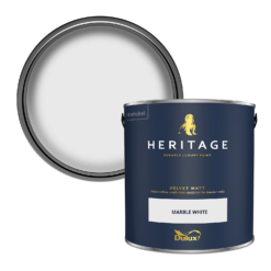 Dulux Heritage Matt Emulsion Paint Marble White - 2.5L