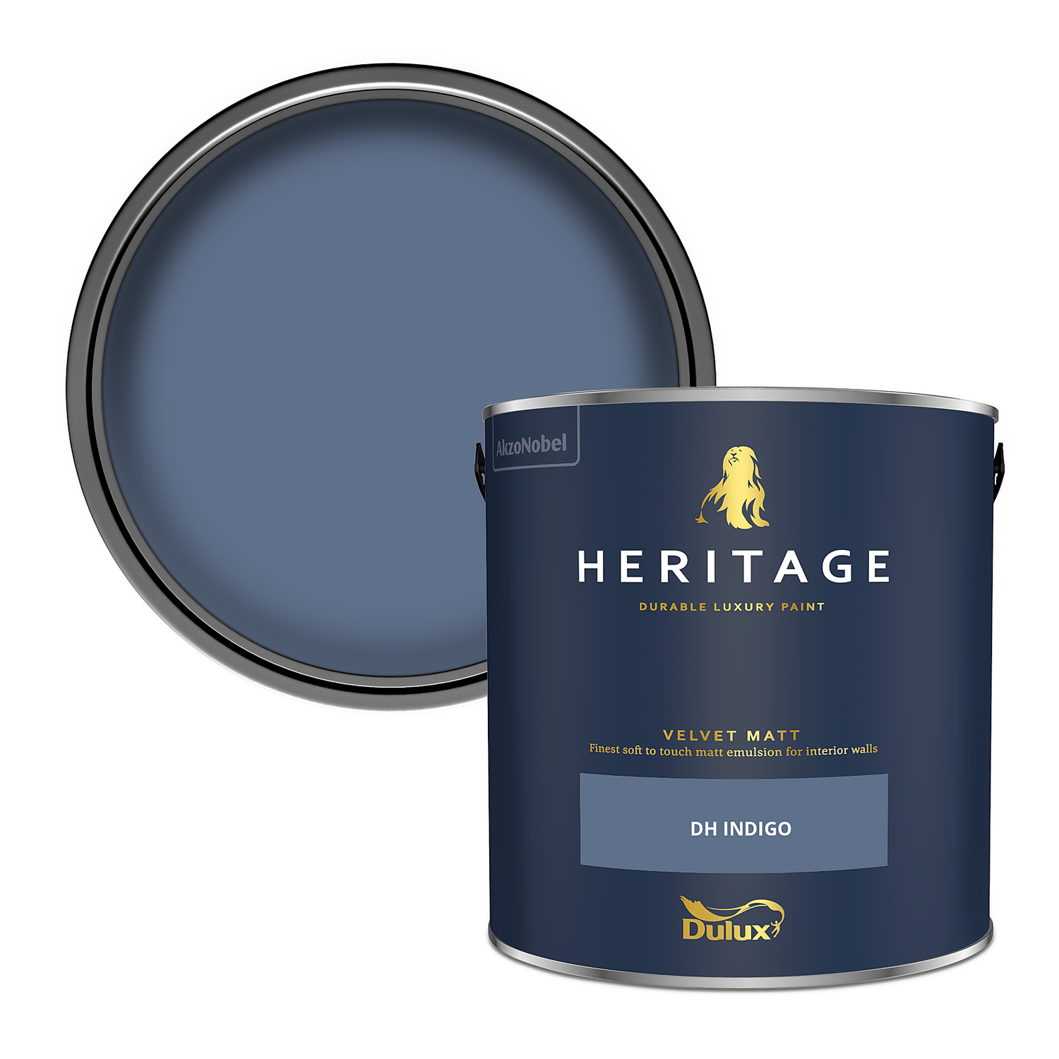 Dulux Heritage Matt Emulsion Paint DH Indigo - 2.5L 3 Dulux Heritage Matt Emulsion Paint DH Indigo - 2.5L