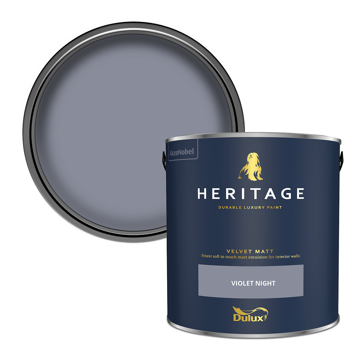 Dulux Heritage Matt Emulsion Paint Violet Night - 2.5L 3 Dulux Heritage Matt Emulsion Paint Violet Night - 2.5L