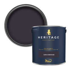 Dulux Heritage Matt Emulsion Paint Dark Aubergine - 2.5L