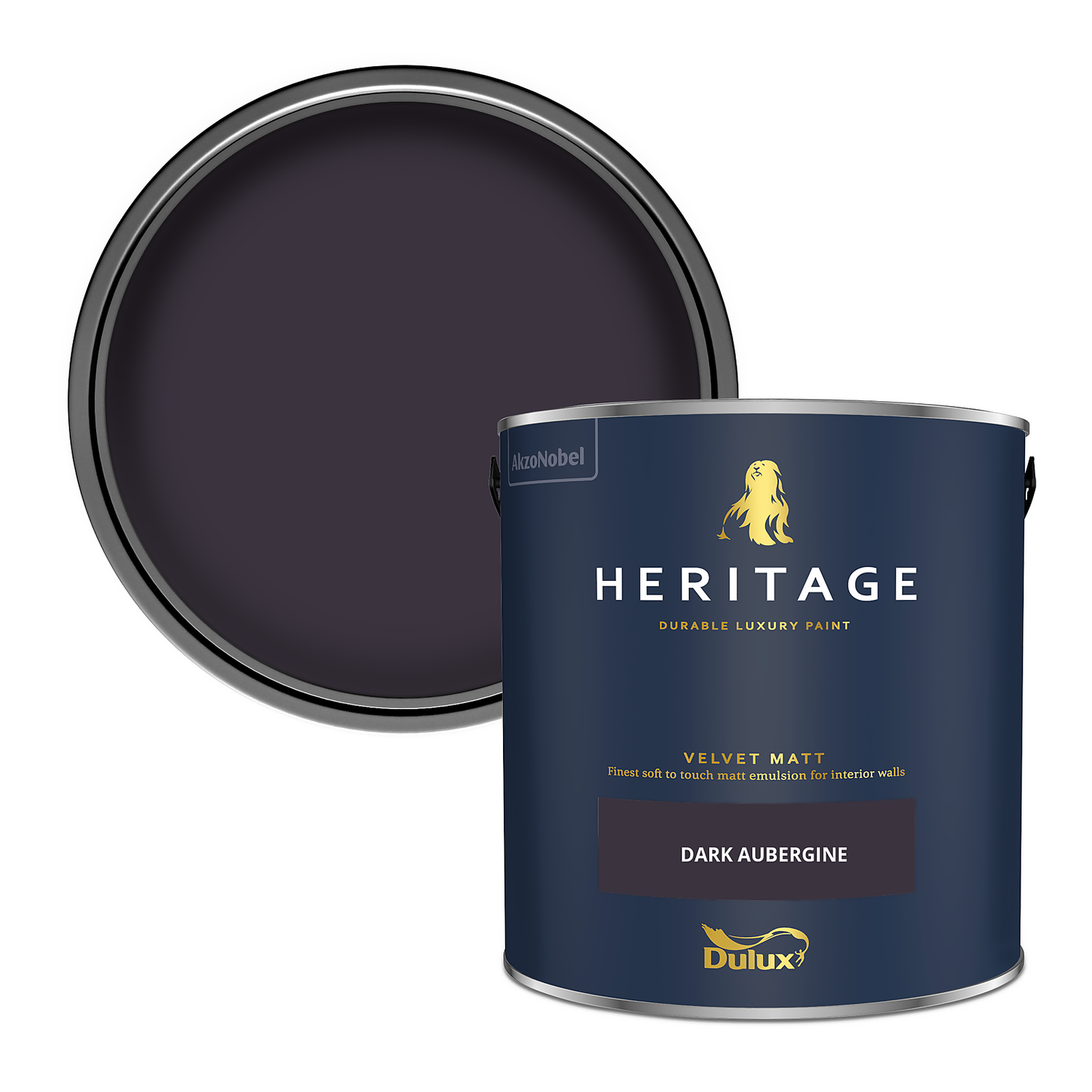 Dulux Heritage Matt Emulsion Paint Dark Aubergine - 2.5L 3 Dulux Heritage Matt Emulsion Paint Dark Aubergine - 2.5L