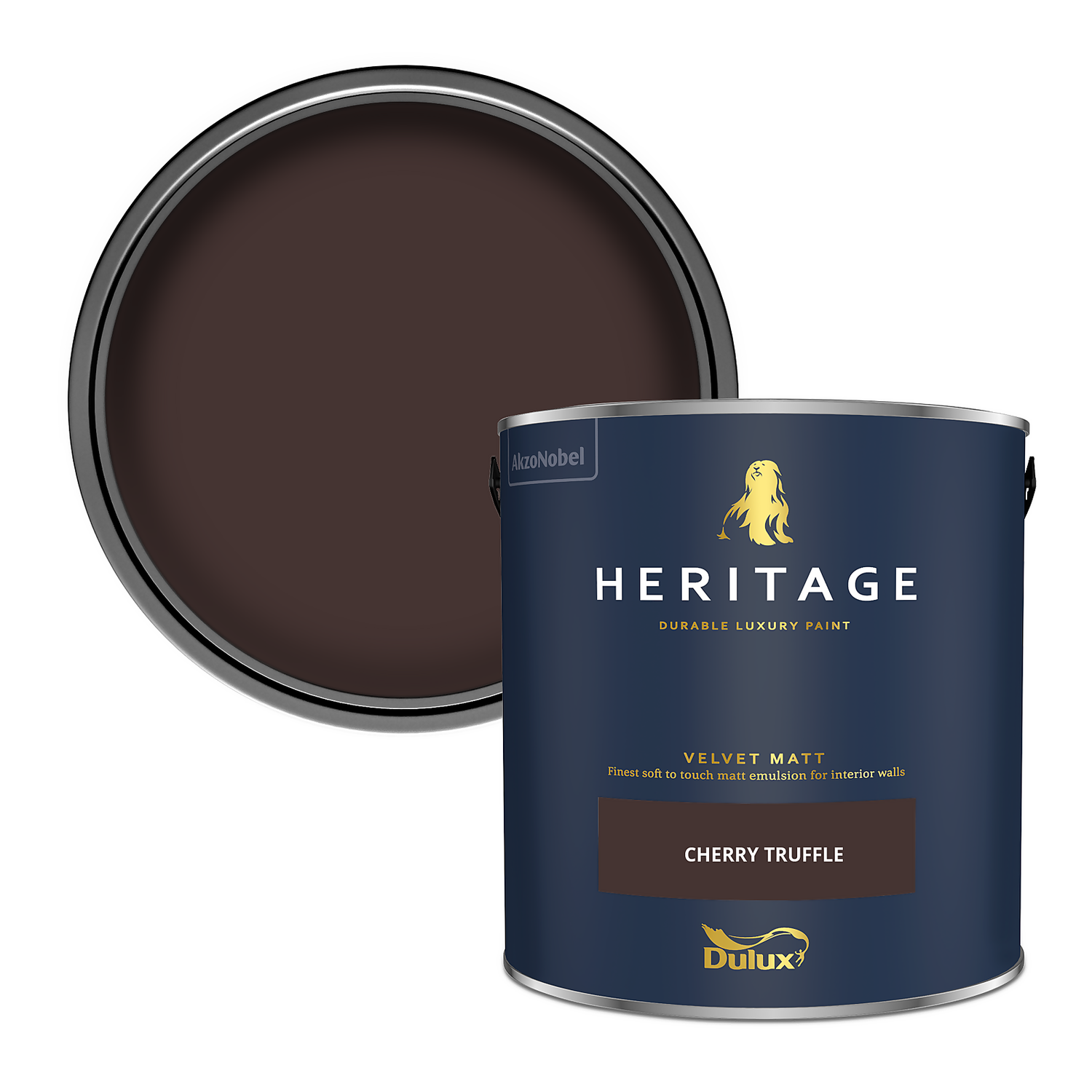 Dulux Heritage Matt Emulsion Paint Cherry Truffle - 2.5L 3 Dulux Heritage Matt Emulsion Paint Cherry Truffle - 2.5L
