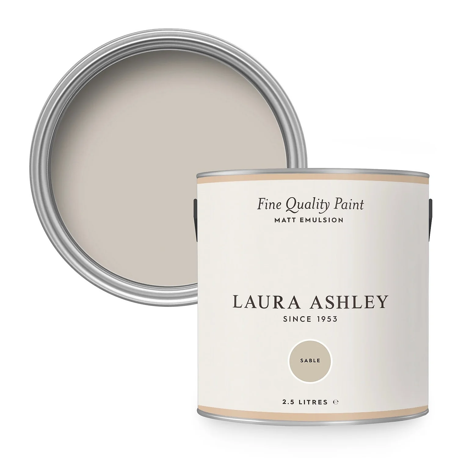 Laura Ashley Matt Emulsion Paint Sable - 2.5L 3 Laura Ashley Matt Emulsion Paint Sable - 2.5L