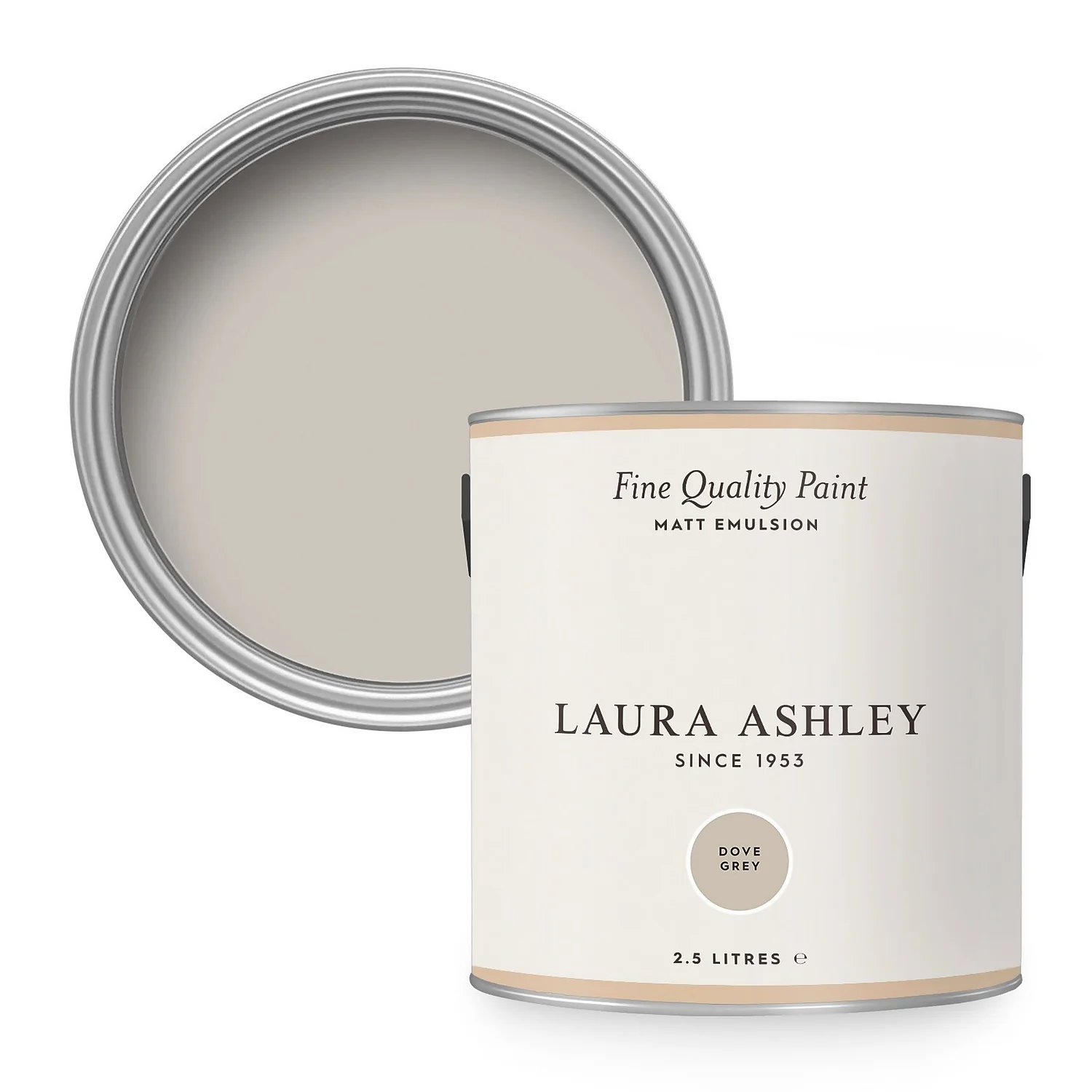 Laura Ashley Matt Emulsion Paint Dove Grey - 2.5L 3 Laura Ashley Matt Emulsion Paint Dove Grey - 2.5L