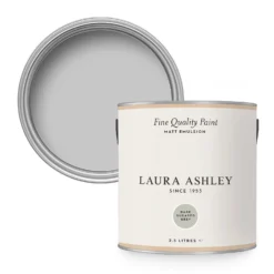 Laura Ashley Matt Emulsion Paint Dark Sugared Grey - 2.5L