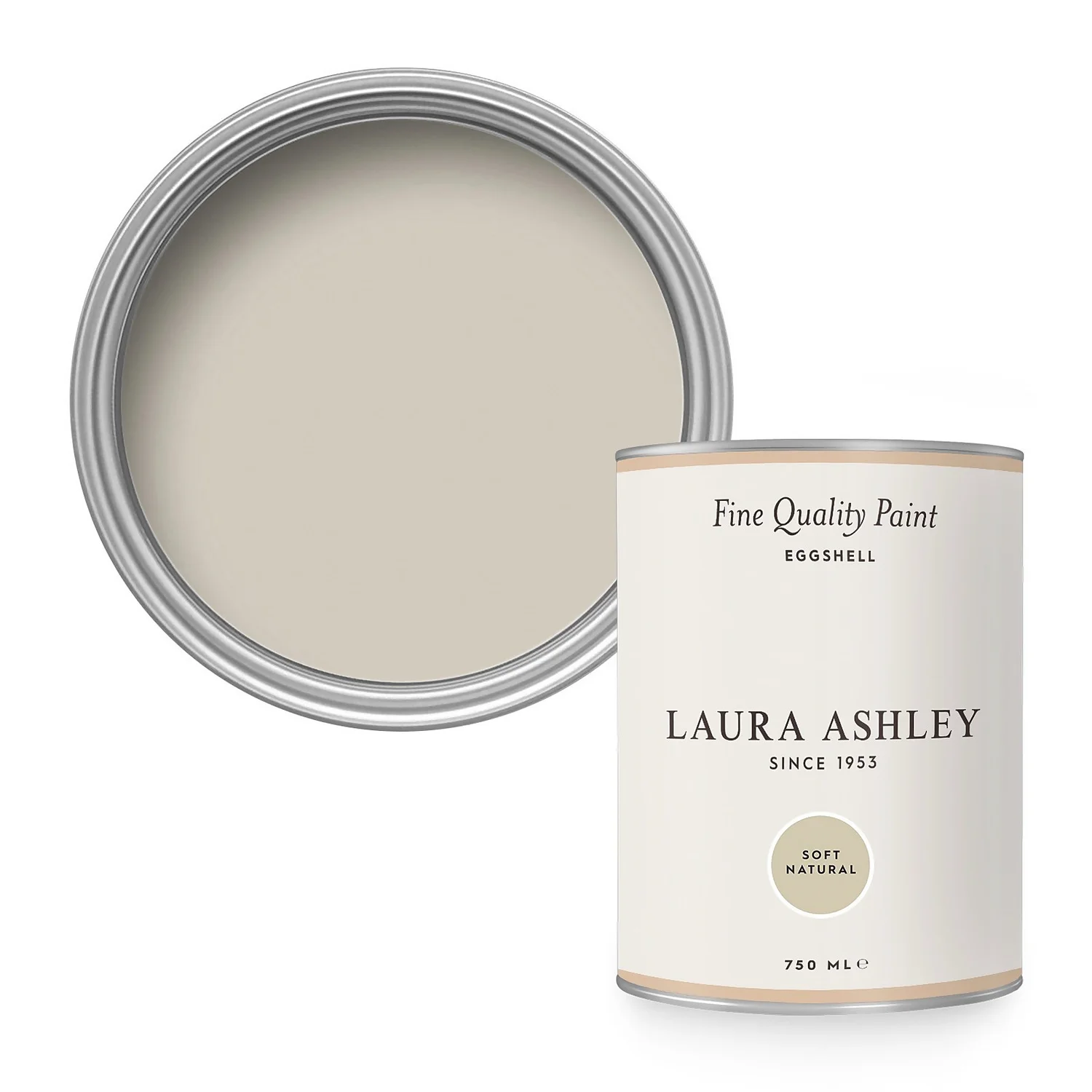 Laura Ashley Eggshell Paint Soft Natural - 750ml 3 Laura Ashley Eggshell Paint Soft Natural - 750ml