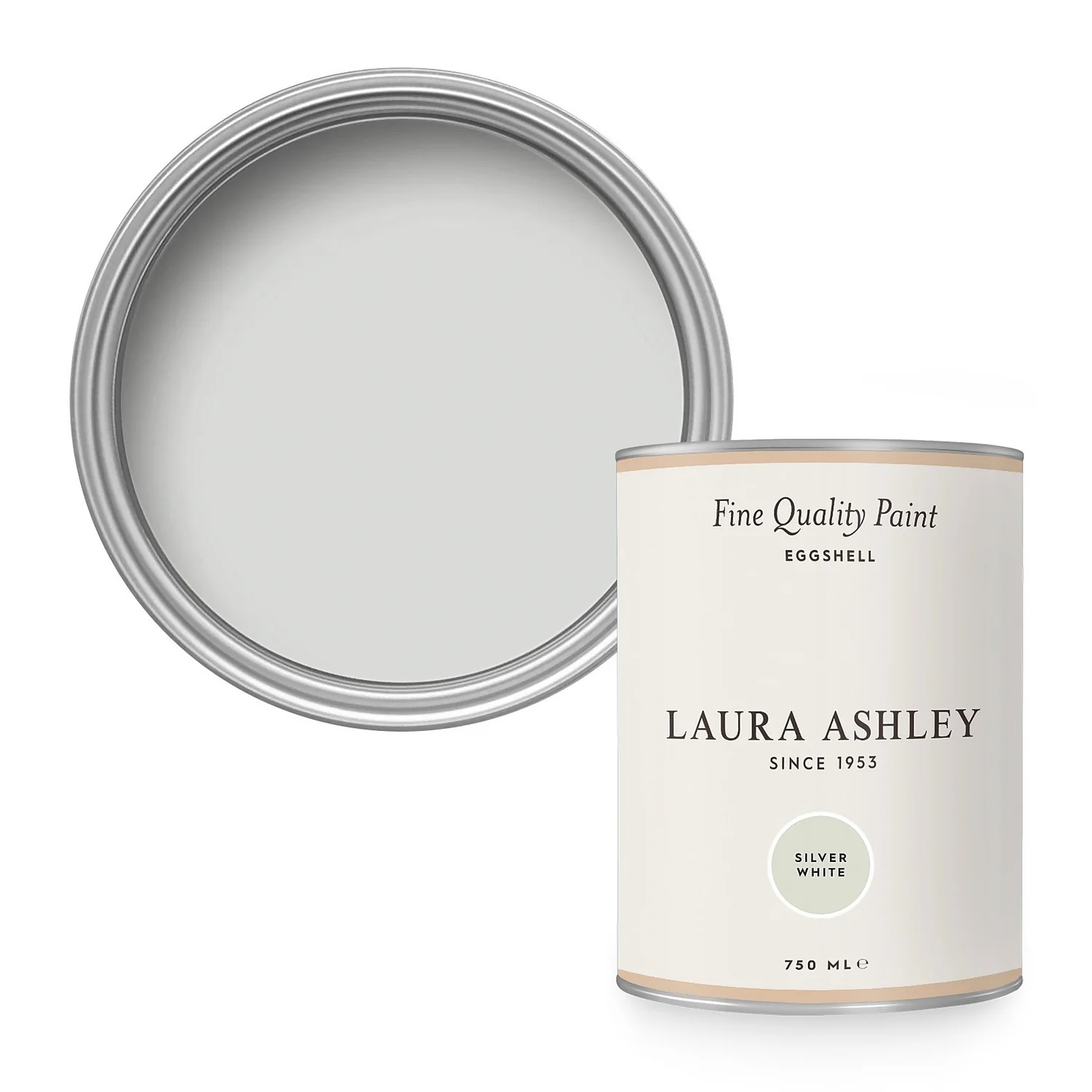 Laura Ashley Eggshell Paint Silver White - 750ml 3 Laura Ashley Eggshell Paint Silver White - 750ml
