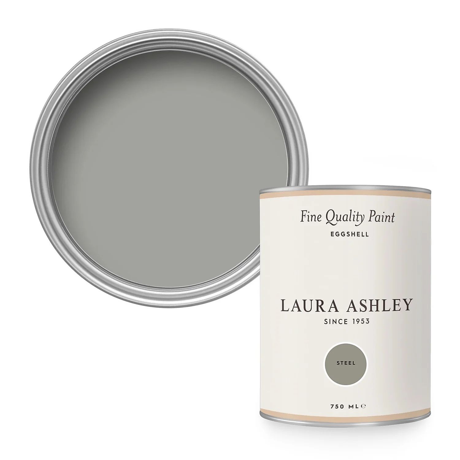 Laura Ashley Eggshell Paint Steel - 750ml 3 Laura Ashley Eggshell Paint Steel - 750ml