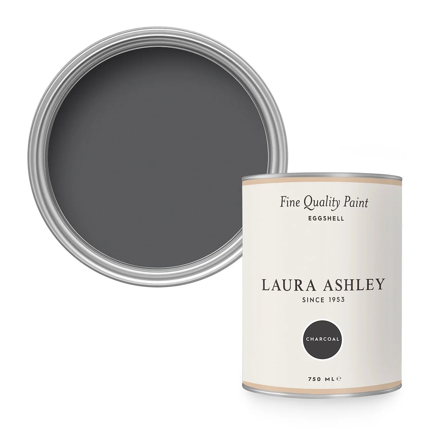 Laura Ashley Eggshell Paint Charcoal - 750ml 3 Laura Ashley Eggshell Paint Charcoal - 750ml