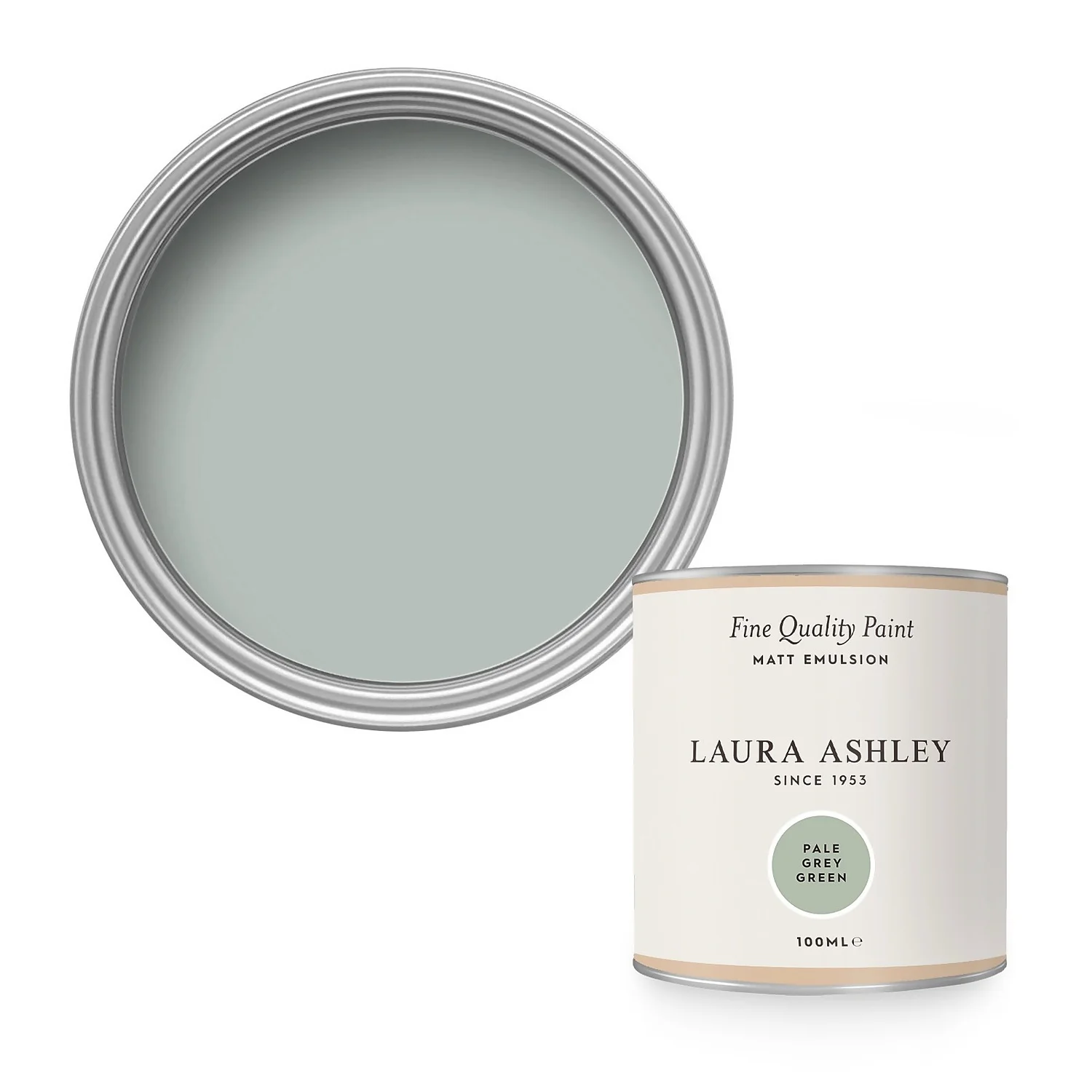 Laura Ashley Matt Emulsion Paint Pale Grey Green Tester 100ml 3 Laura Ashley Matt Emulsion Paint Pale Grey Green Tester 100ml