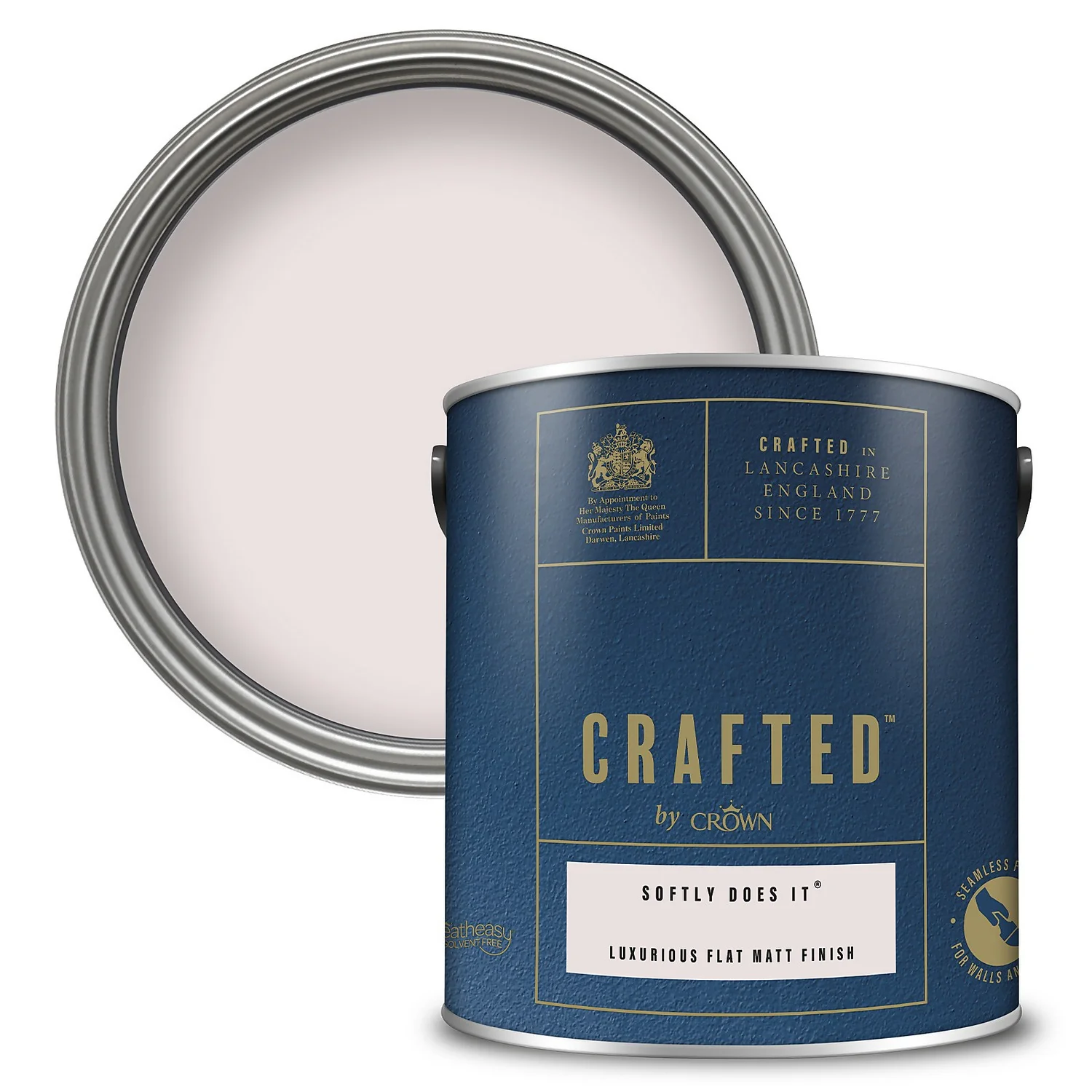 CRAFTED™ By Crown Flat Matt Interior Wall, Ceiling And Wood Paint - Softly Does It® - 2.5L 3 CRAFTED™ By Crown Flat Matt Interior Wall, Ceiling And Wood Paint - Softly Does It® - 2.5L