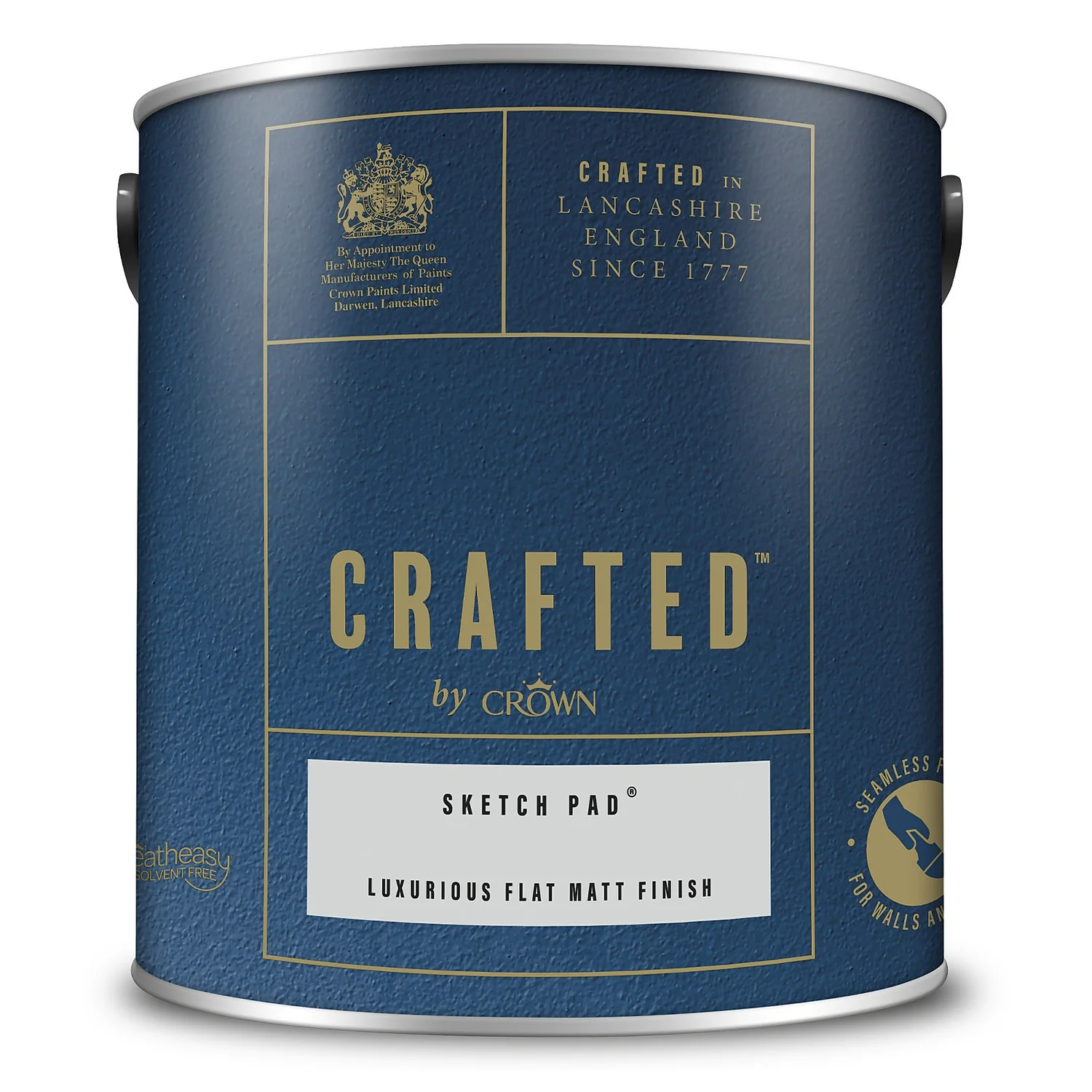 CRAFTED™ By Crown Flat Matt Interior Wall, Ceiling And Wood Paint Sketch Pad® - 2.5L 5 CRAFTED™ By Crown Flat Matt Interior Wall, Ceiling And Wood Paint Sketch Pad® - 2.5L - Image 3