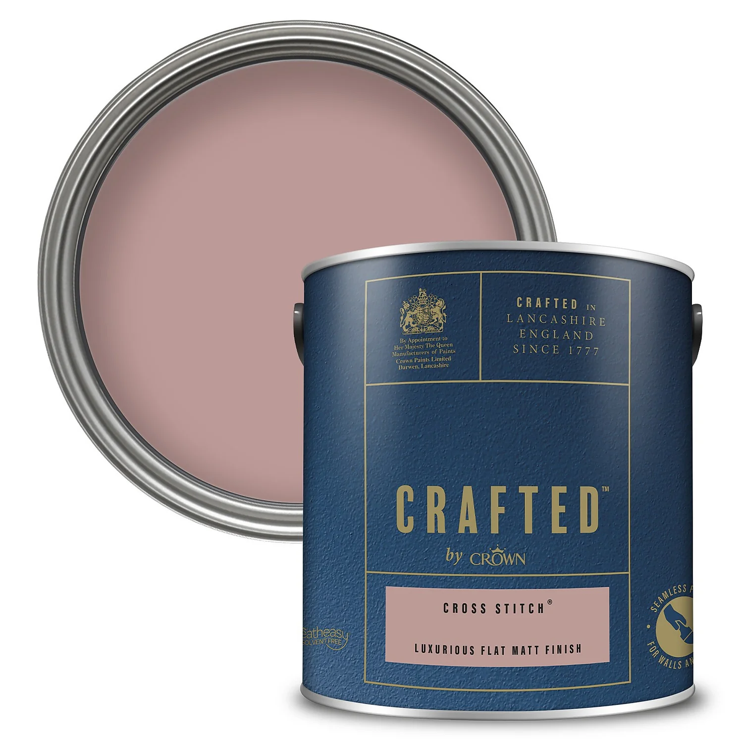 CRAFTED™ By Crown Flat Matt Interior Wall, Ceiling And Wood Paint Cross Stitch® - 2.5L 3 CRAFTED™ By Crown Flat Matt Interior Wall, Ceiling And Wood Paint Cross Stitch® - 2.5L