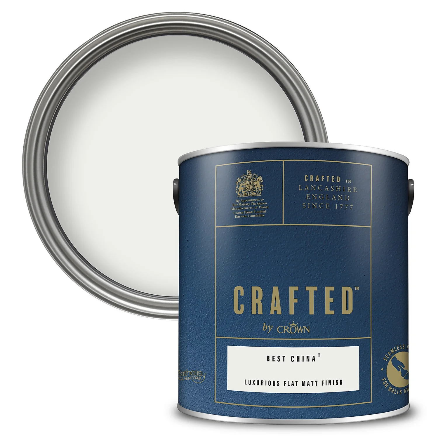 CRAFTED™ By Crown Flat Matt Interior Wall, Ceiling And Wood Paint Best China® - 2.5L 3 CRAFTED™ By Crown Flat Matt Interior Wall, Ceiling And Wood Paint Best China® - 2.5L