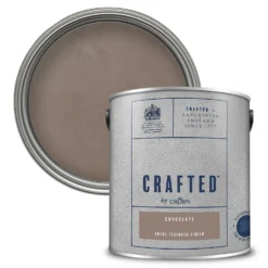 CRAFTED™ By Crown Suede Textured Matt Emulsion Interior Wall Paint Chocolate - 2.5L