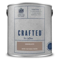 CRAFTED™ By Crown Suede Textured Matt Emulsion Interior Wall Paint Chocolate - 2.5L 9 CRAFTED™ By Crown Suede Textured Matt Emulsion Interior Wall Paint Chocolate - 2.5L -Laura Paint Shop 13167160 1934881160806114