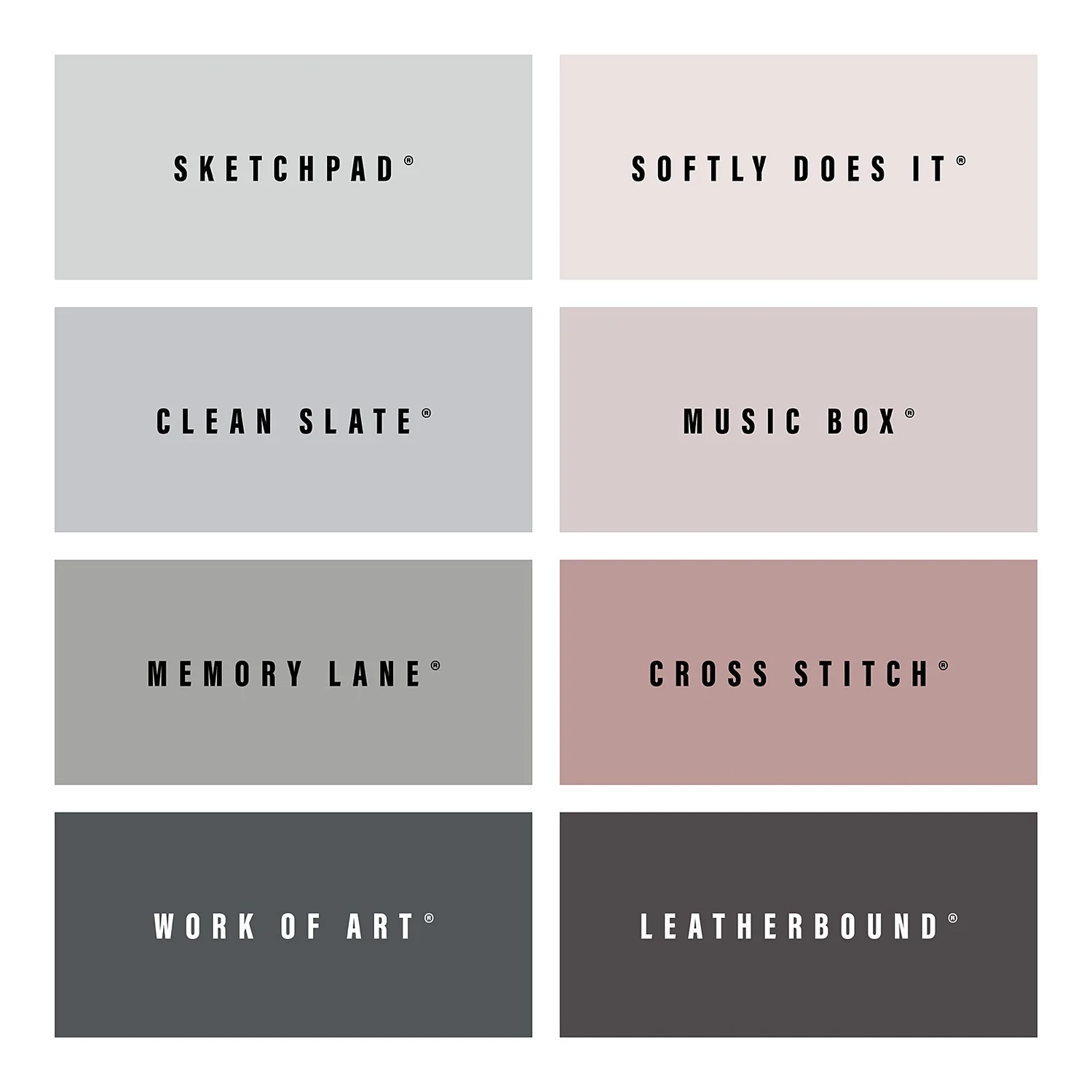 CRAFTED™ By Crown 100% Accurate Pure Paint Tester Grey & Pink Colour Families 8 Pack 4 CRAFTED™ By Crown 100% Accurate Pure Paint Tester Grey & Pink Colour Families 8 Pack - Image 2