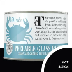 Thorndown Bat Black Peelable Glass Paint 150ml