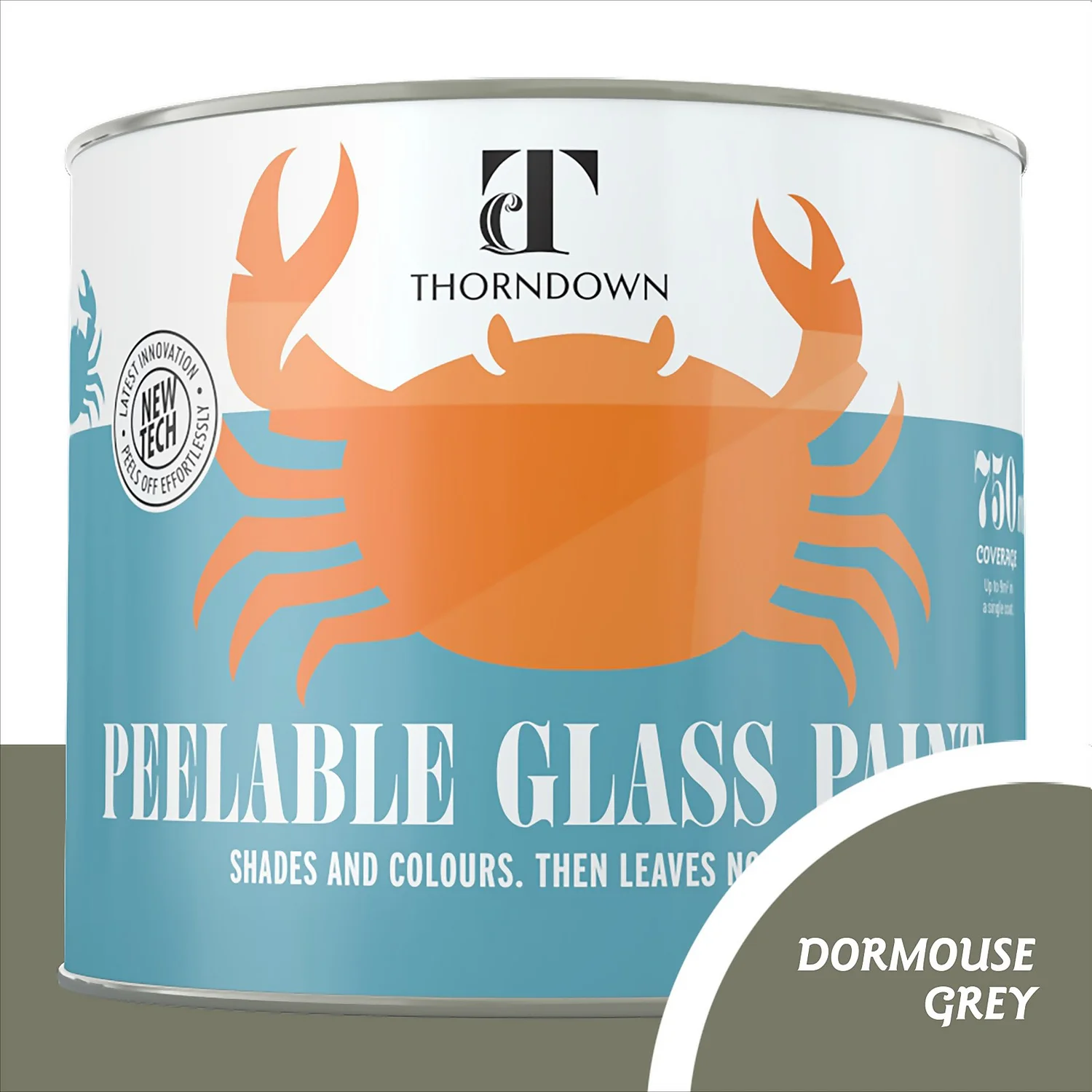 Thorndown Dormouse Grey Peelable Glass Paint 750ml 3 Thorndown Dormouse Grey Peelable Glass Paint 750ml