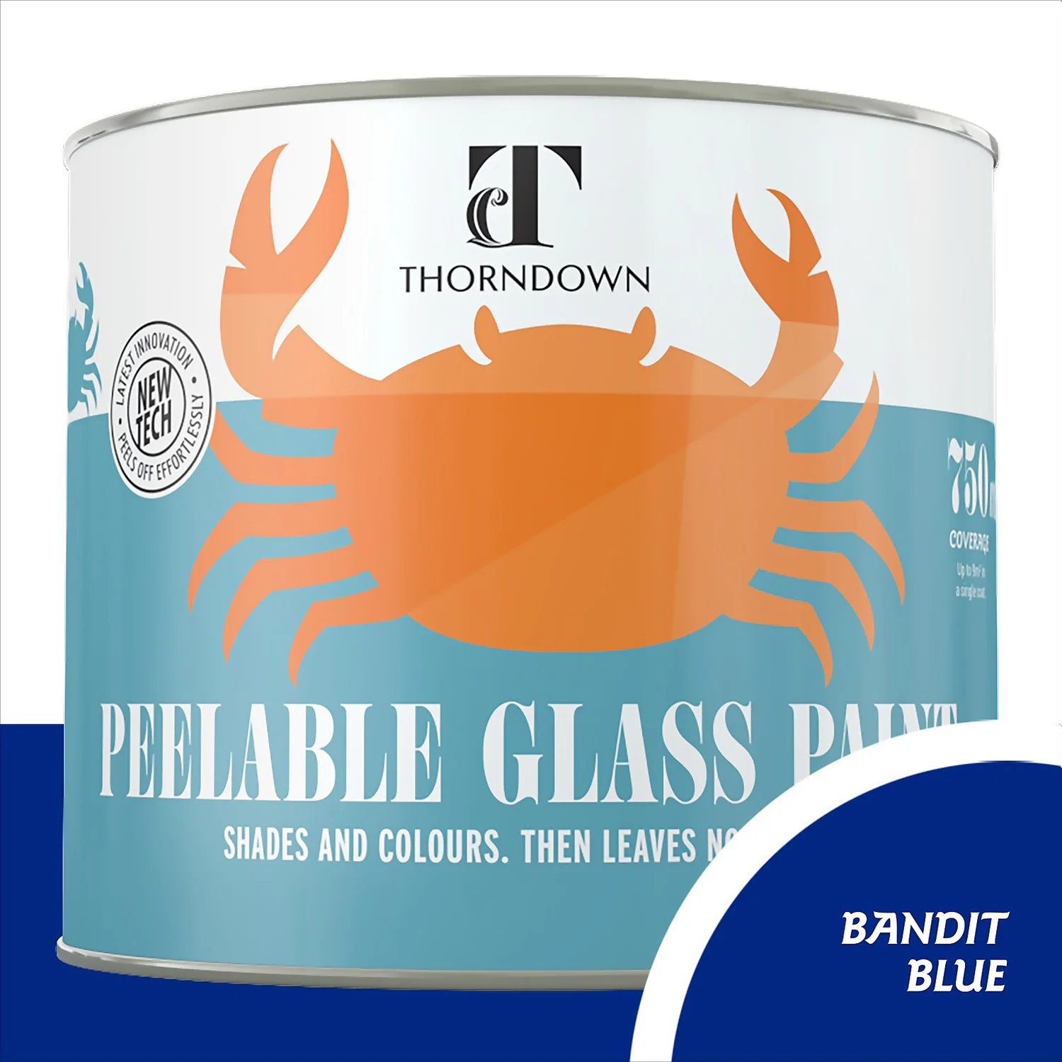 Thorndown Bandit Blue Peelable Glass Paint 750ml 3 Thorndown Bandit Blue Peelable Glass Paint 750ml