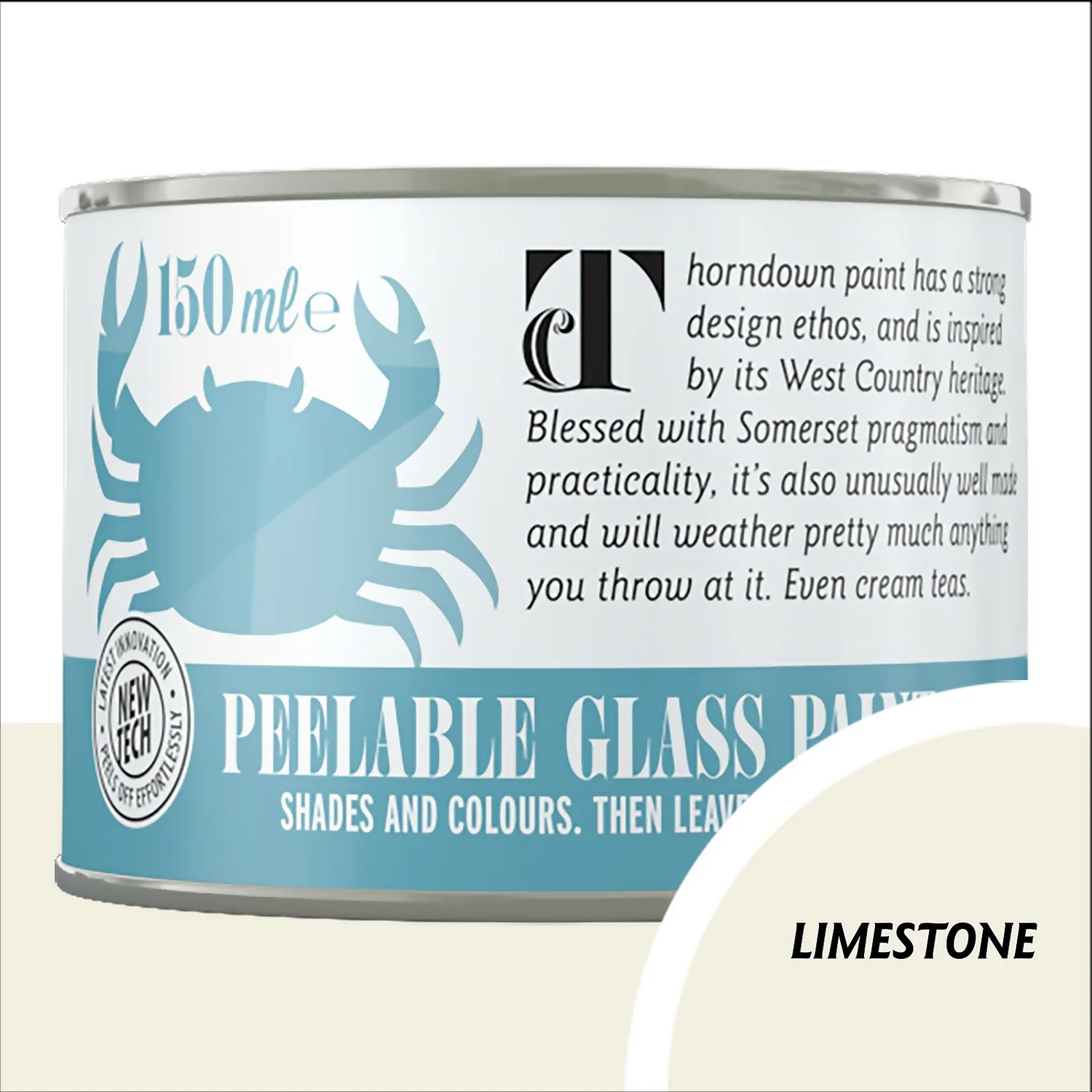 Thorndown Limestone Peelable Glass Paint 150ml 3 Thorndown Limestone Peelable Glass Paint 150ml