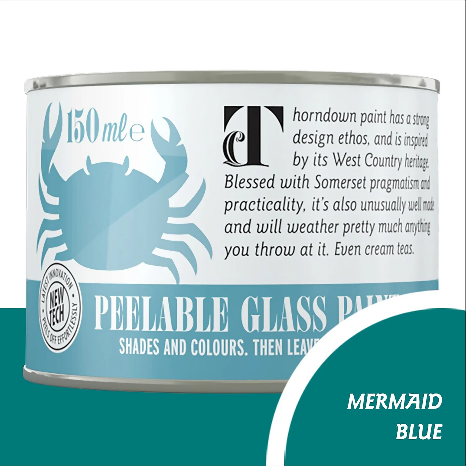 Thorndown Mermaid Blue Peelable Glass Paint 150ml 3 Thorndown Mermaid Blue Peelable Glass Paint 150ml